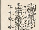 Vintage machine parts diagram